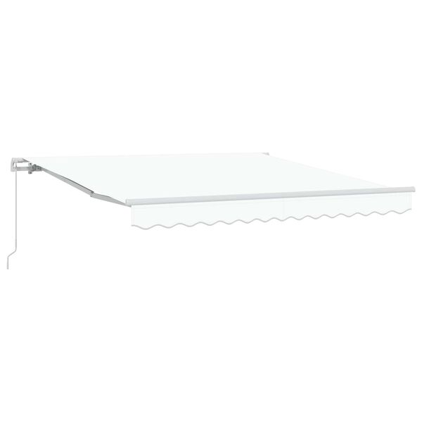 vidaXL Awning Retractable Manual White 300 x 250 x 165 cm Polyester