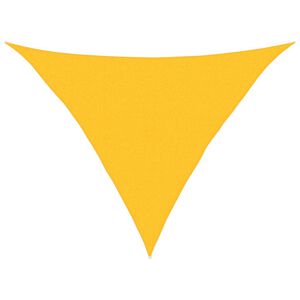vidaXL Sunshade Sail 160 g/m&sup2; Triangular Yellow 2.5x2.5x3.5 m HDPE