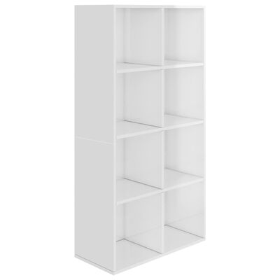 vidaXL Book Cabinet/Sideboard High Gloss White 66x30x130 cm Engineered Wood