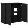 vidaXL Aquarium Stand Black Oak 81x36x73 cm Engineered Wood