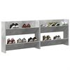 vidaXL Wall Shoe Cabinets 2 pcs Concrete Grey 80x18x60 cm Engineered Wood