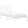 vidaXL Metal Bed Frame without Mattress with Headboard White 90x190cm
