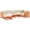 vidaXL 6 Piece Garden Sofa Set Wax Brown Solid Wood Pine