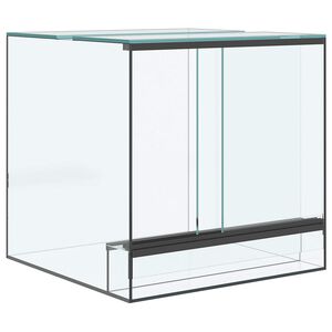 vidaXL Terrarium with Storage Transparent 30 x 30 x 30 cm Glass