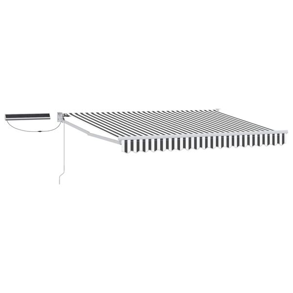 vidaXL Electric Retractable Awning Anthracite and White 3 x 2 m