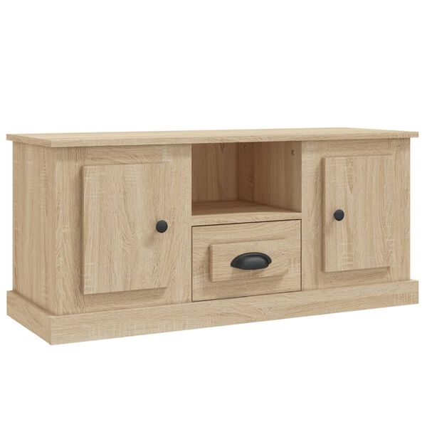 vidaXL TV Cabinet Sonoma Oak 100x35.5x45 cm Engineered Wood