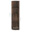 vidaXL Standing Corner Shelf Smoked Oak 40x41.5x180 cm Engineered Wood