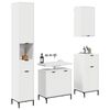 vidaXL Bathroom Furniture Set with Drawer White Engineered wood, Metal