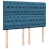 vidaXL Box Spring Bed with Mattress Blue 140x190 cm Velvet