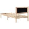 vidaXL Bed Frame with Headboard Dark Grey 75 x 190 cm Solid Pine Wood