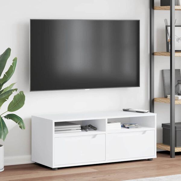 vidaXL TV Cabinet VISNES White 100x40x38 cm Engineered Wood