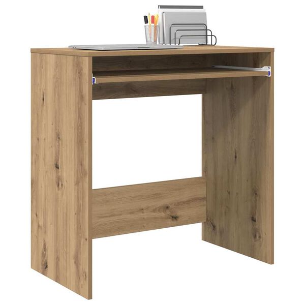 vidaXL Desk with Shelf Artisan oak 77.5 x 43 x 79 cm Engineered Wood