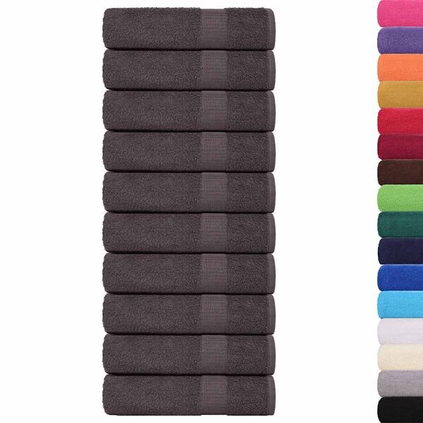 vidaXL Bath Towels "FROGN" 10 pcs Anthracite 100x150 cm 360 gsm