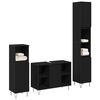 vidaXL Bathroom Furniture Set 3 pcs Black Oak Engineered Wood