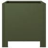 vidaXL Garden Planter Olive Green 30x30x30 cm Steel