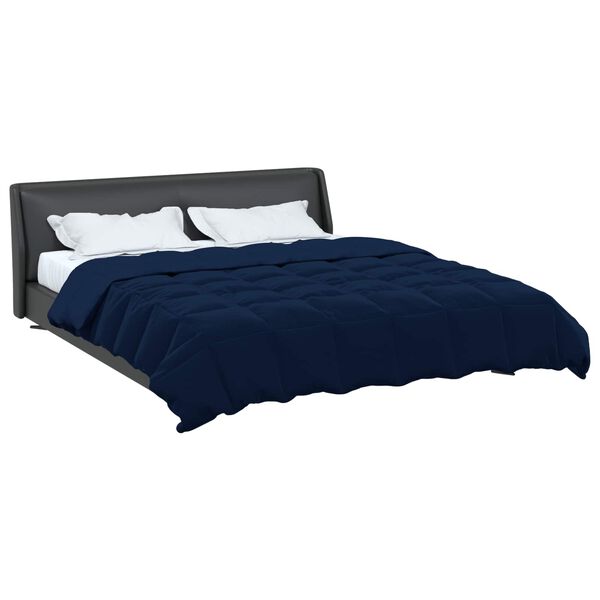 vidaXL Winter Duvet Quilted Dark Blue 220 x 240 cm Microfiber