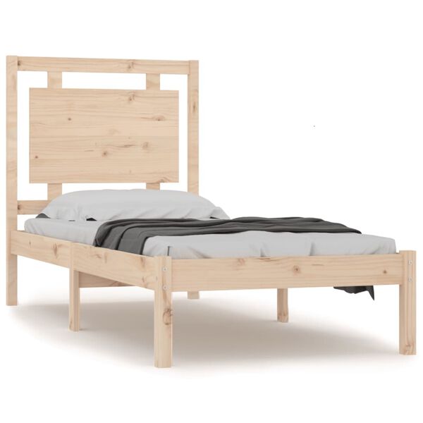 vidaXL Bed Frame without Mattress 75x190 cm Small Single Solid Wood