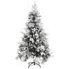 vidaXL Christmas Tree with Flocked Snow&Cones 195 cm PVC&PE
