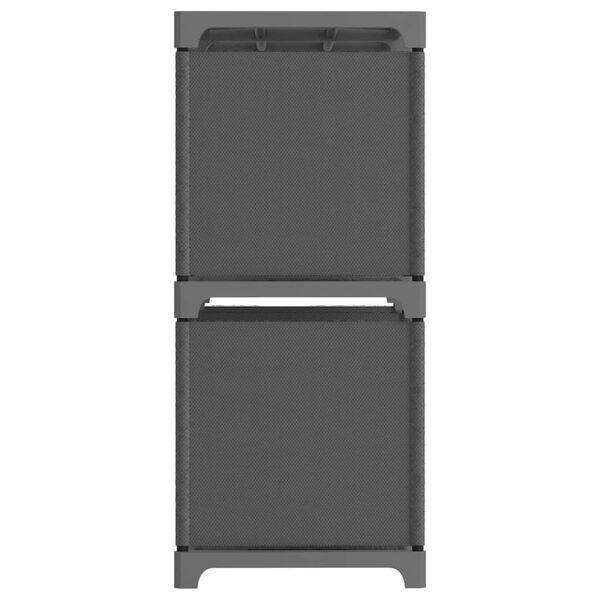 vidaXL 4-Cube Display Shelf Grey 69x30x72.5 cm Fabric
