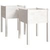vidaXL Garden Planters 2 pcs White 50x50x70 cm Solid Pinewood