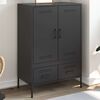 vidaXL Highboard Black 68x39x101.5 cm Steel