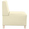 vidaXL Modular Sofa Unit Armless Cream 55 x 74 x 82 cm Faux Leather