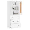 vidaXL Highboard White 69.5x34x180 cm Engineered Wood