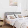 vidaXL Upholstered Headboard Light Grey 120 cm Solid Pine Wood