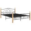 vidaXL Bed Frame with Headboard without Mattress Black 140x200 cm Metal