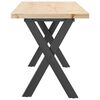vidaXL Coffee Table X-Frame 110x40x45.5 cm Solid Wood Pine and Steel