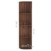 vidaXL Standing Corner Shelf Brown Oak 40x41.5x180 cm Engineered Wood