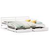 vidaXL Daybed with Drawers without Mattress White 90x200 cm Solid Wood