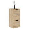 vidaXL Sideboards 2 pcs Sonoma Oak 30x30x70 cm Engineered Wood