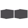 vidaXL Bedside Cabinets 2 pcs Grey 40x30x30 cm Engineered Wood