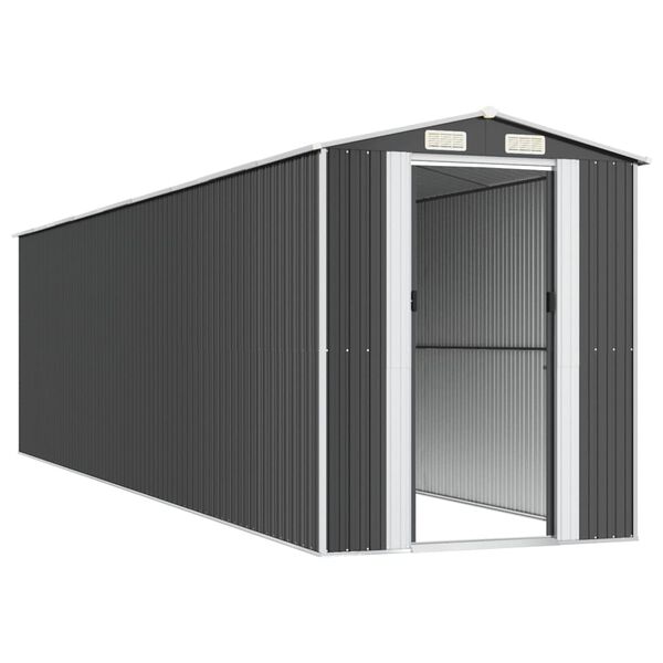 vidaXL Garden Shed Anthracite 192x772x223 cm Galvanised Steel