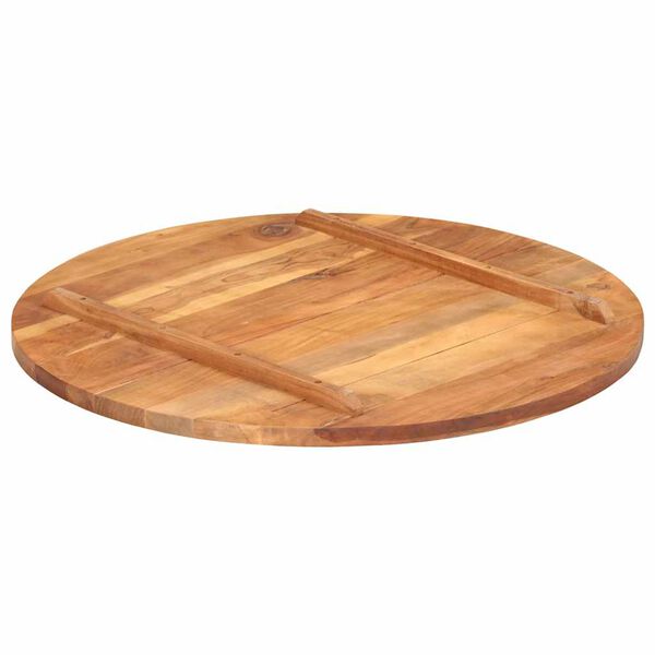 vidaXL Table Top Solid Wood Acacia Round 25-27 mm 80 cm