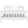 vidaXL Bed Frame without Mattress White 180x200 cm Super King Solid Wood Pine