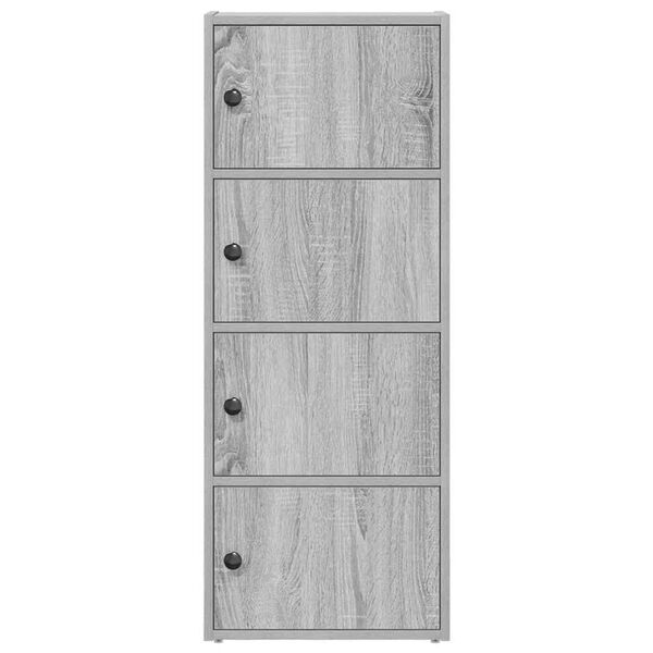 vidaXL Bookcase Grey Sonoma 40x24x102 cm Engineered Wood