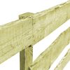 vidaXL 3-Rail Garden Fence Impregnated Pinewood 510x120 cm