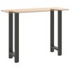 vidaXL Bar Table Legs Anthracite 2 pcs 40x(100-101) cm Steel