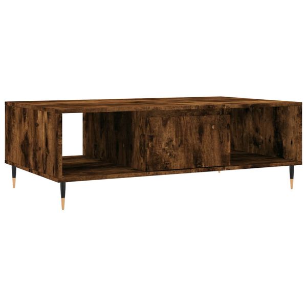 vidaXL Coffee Table Smoked Oak 104x60x35 cm Engineered Wood