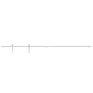 vidaXL Mini Sliding Cabinet Door Kit Carbon Steel White 200 cm