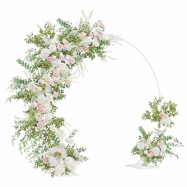 vidaXL Wedding Arch White 220 x 45 x 200 cm Steel