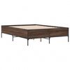 vidaXL Bed Frame without Mattress Brown Oak 140x190 cm