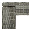 vidaXL 7 Piece Garden Bar Set with Cushions Poly Rattan Grey