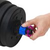 vidaXL 4-in-1 Dumbbell Set Black and Blue 121 x 19.5 x 19.5 cm