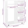 vidaXL Wardrobe High Gloss White 80x40x110 cm Engineered Wood