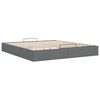vidaXL Ottoman Bed Frame without Mattress Dark Grey Super King Fabric