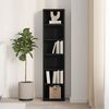 vidaXL CD Cabinet Black Oak 21x20x88 cm Engineered Wood