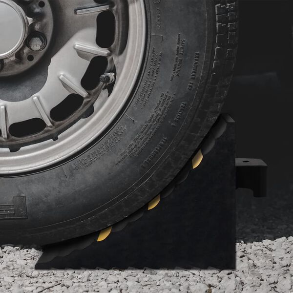 vidaXL Wheel Chocks 2 pcs 29x16x19 cm Rubber